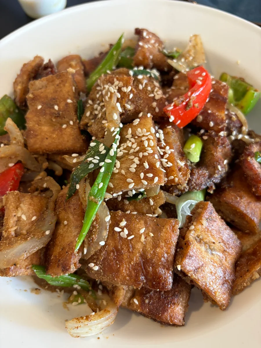 stir fried lamb tripe 爆炒羊肚, Urumchi Uyghur Cuisine